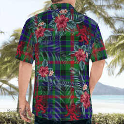 Scottish Clan Gunn Tartan Scottish Lion Hawaiian Shirt | Tartan Plaid Shirt Scottish Plaid Tartan Plaid - ScotsTee - scotstee.com