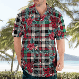 Scottish Clan Borthwick Dress Ancient Tartan Scottish Lion Hawaiian Shirt | Tartan Plaid Shirt Scottish Plaid Tartan Plaid - ScotsTee - scotstee.com