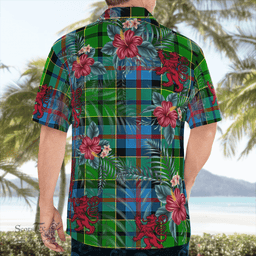 Scottish Clan Forsyth Tartan Scottish Lion Hawaiian Shirt | Tartan Plaid Shirt Scottish Plaid Tartan Plaid - ScotsTee - scotstee.com