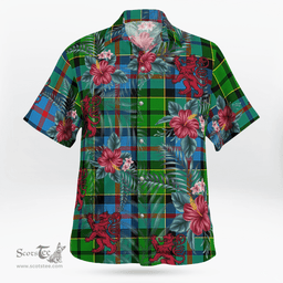 Scottish Clan Forsyth Tartan Scottish Lion Hawaiian Shirt | Tartan Plaid Shirt Scottish Plaid Tartan Plaid - ScotsTee - scotstee.com