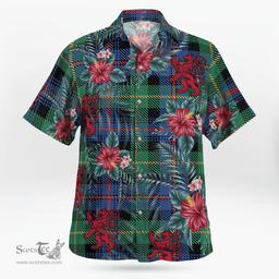 Scottish Clan Farquharson Ancient Tartan Scottish Lion Hawaiian Shirt | Tartan Plaid Shirt Scottish Plaid Tartan Plaid - ScotsTee - scotstee.com