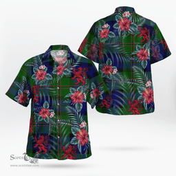 Scottish Clan Dundas Modern Tartan Scottish Lion Hawaiian Shirt | Tartan Plaid Shirt Scottish Plaid Tartan Plaid - ScotsTee - scotstee.com