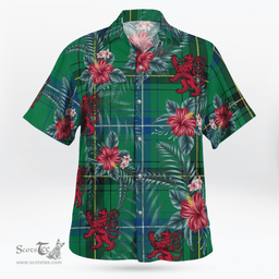 Scottish Clan Henderson Ancient Tartan Scottish Lion Hawaiian Shirt | Tartan Plaid Shirt Scottish Plaid Tartan Plaid - ScotsTee - scotstee.com