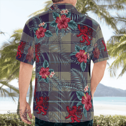 Scottish Clan Cunningham Dress Blue Dancers Tartan Scottish Lion Hawaiian Shirt | Tartan Plaid Shirt Scottish Plaid Tartan Plaid - ScotsTee - scotstee.com