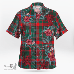 Scottish Clan Cumming Hunting Modern Tartan Scottish Lion Hawaiian Shirt | Tartan Plaid Shirt Scottish Plaid Tartan Plaid - ScotsTee - scotstee.com