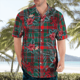 Scottish Clan Cumming Hunting Modern Tartan Scottish Lion Hawaiian Shirt | Tartan Plaid Shirt Scottish Plaid Tartan Plaid - ScotsTee - scotstee.com