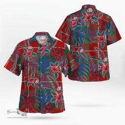 Scottish Clan Fraser Ancient Tartan Scottish Lion Hawaiian Shirt | Tartan Plaid Shirt Scottish Plaid Tartan Plaid - ScotsTee - scotstee.com