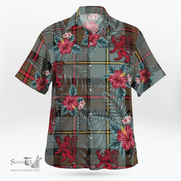Scottish Clan MacLeod of Harris Weathered Tartan Scottish Lion Hawaiian Shirt | Tartan Plaid Shirt Scottish Plaid Tartan Plaid - ScotsTee - scotstee.com