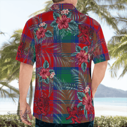 Scottish Clan Byres 2 Tartan Scottish Lion Hawaiian Shirt | Tartan Plaid Shirt Scottish Plaid Tartan Plaid - ScotsTee - scotstee.com