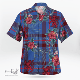 Scottish Clan Elliot Modern Tartan Scottish Lion Hawaiian Shirt | Tartan Plaid Shirt Scottish Plaid Tartan Plaid - ScotsTee - scotstee.com