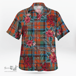 Scottish Clan MacNaughton Ancient Tartan Scottish Lion Hawaiian Shirt | Tartan Plaid Shirt Scottish Plaid Tartan Plaid - ScotsTee - scotstee.com