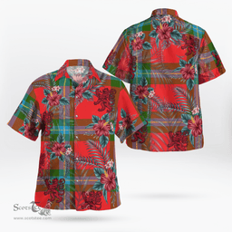 Scottish Clan MacLaine of Loch Buie Tartan Scottish Lion Hawaiian Shirt | Tartan Plaid Shirt Scottish Plaid Tartan Plaid - ScotsTee - scotstee.com