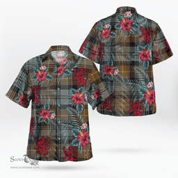 Scottish Clan Gordon Weathered Tartan Scottish Lion Hawaiian Shirt | Tartan Plaid Shirt Scottish Plaid Tartan Plaid - ScotsTee - scotstee.com