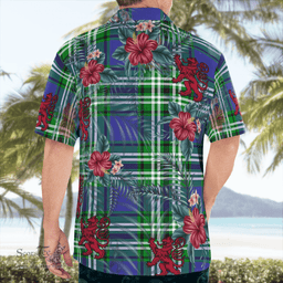 Scottish Clan Haliburton Tartan Scottish Lion Hawaiian Shirt | Tartan Plaid Shirt Scottish Plaid Tartan Plaid - ScotsTee - scotstee.com