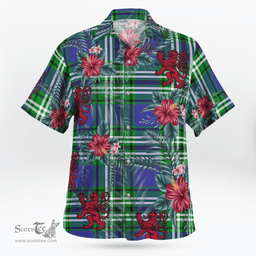 Scottish Clan Haliburton Tartan Scottish Lion Hawaiian Shirt | Tartan Plaid Shirt Scottish Plaid Tartan Plaid - ScotsTee - scotstee.com
