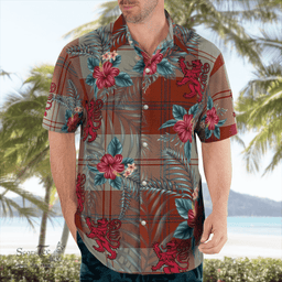 Scottish Clan Davidson Dress Dancers Tartan Scottish Lion Hawaiian Shirt | Tartan Plaid Shirt Scottish Plaid Tartan Plaid - ScotsTee - scotstee.com