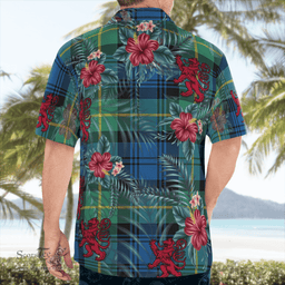 Scottish Clan Gordon Ancient Tartan Scottish Lion Hawaiian Shirt | Tartan Plaid Shirt Scottish Plaid Tartan Plaid - ScotsTee - scotstee.com