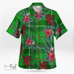 Scottish Clan Galloway District Tartan Scottish Lion Hawaiian Shirt | Tartan Plaid Shirt Scottish Plaid Tartan Plaid - ScotsTee - scotstee.com