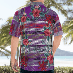 Scottish Clan Lockwood Tartan Scottish Lion Hawaiian Shirt | Tartan Plaid Shirt Scottish Plaid Tartan Plaid - ScotsTee - scotstee.com
