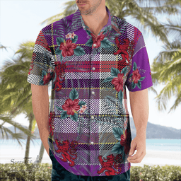 Scottish Clan Lockwood Tartan Scottish Lion Hawaiian Shirt | Tartan Plaid Shirt Scottish Plaid Tartan Plaid - ScotsTee - scotstee.com