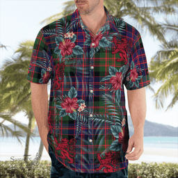 Scottish Clan MacDonald Modern Tartan Scottish Lion Hawaiian Shirt | Tartan Plaid Shirt Scottish Plaid Tartan Plaid - ScotsTee - scotstee.com
