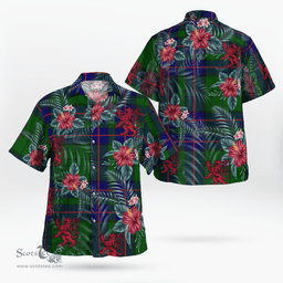 Scottish Clan Lockhart Modern Tartan Scottish Lion Hawaiian Shirt | Tartan Plaid Shirt Scottish Plaid Tartan Plaid - ScotsTee - scotstee.com