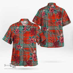 Scottish Clan Morrison Red Ancient Tartan Scottish Lion Hawaiian Shirt | Tartan Plaid Shirt Scottish Plaid Tartan Plaid - ScotsTee - scotstee.com