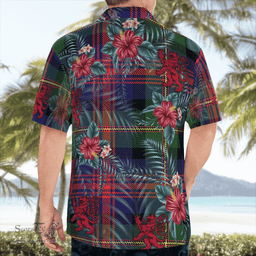 Scottish Clan Logan Modern Tartan Scottish Lion Hawaiian Shirt | Tartan Plaid Shirt Scottish Plaid Tartan Plaid - ScotsTee - scotstee.com