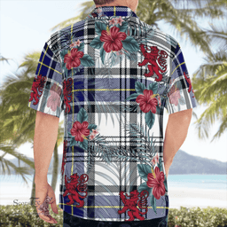 Scottish Clan Hannay Tartan Scottish Lion Hawaiian Shirt | Tartan Plaid Shirt Scottish Plaid Tartan Plaid - ScotsTee - scotstee.com