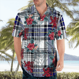 Scottish Clan Hannay Tartan Scottish Lion Hawaiian Shirt | Tartan Plaid Shirt Scottish Plaid Tartan Plaid - ScotsTee - scotstee.com