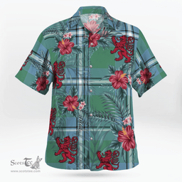 Scottish Clan Irvine Tartan Scottish Lion Hawaiian Shirt | Tartan Plaid Shirt Scottish Plaid Tartan Plaid - ScotsTee - scotstee.com