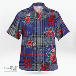 Scottish Clan Kinnaird Tartan Scottish Lion Hawaiian Shirt | Tartan Plaid Shirt Scottish Plaid Tartan Plaid - ScotsTee - scotstee.com