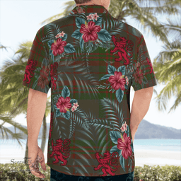 Scottish Clan Gray Tartan Scottish Lion Hawaiian Shirt | Tartan Plaid Shirt Scottish Plaid Tartan Plaid - ScotsTee - scotstee.com