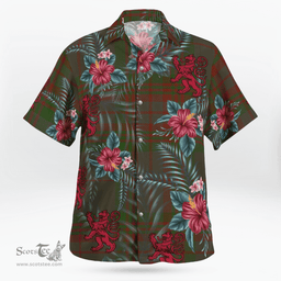 Scottish Clan Gray Tartan Scottish Lion Hawaiian Shirt | Tartan Plaid Shirt Scottish Plaid Tartan Plaid - ScotsTee - scotstee.com