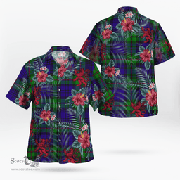 Scottish Clan MacKinlay Modern Tartan Scottish Lion Hawaiian Shirt | Tartan Plaid Shirt Scottish Plaid Tartan Plaid - ScotsTee - scotstee.com