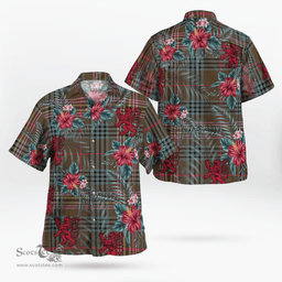 Scottish Clan Kennedy Weathered Tartan Scottish Lion Hawaiian Shirt | Tartan Plaid Shirt Scottish Plaid Tartan Plaid - ScotsTee - scotstee.com