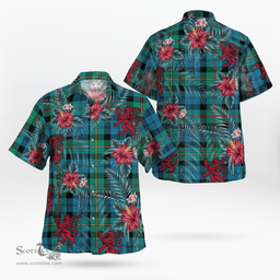 Scottish Clan MacEwen Ancient Tartan Scottish Lion Hawaiian Shirt | Tartan Plaid Shirt Scottish Plaid Tartan Plaid - ScotsTee - scotstee.com