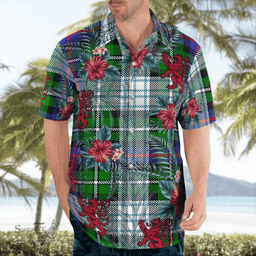 Scottish Clan MacKenzie Dress Modern Tartan Scottish Lion Hawaiian Shirt | Tartan Plaid Shirt Scottish Plaid Tartan Plaid - ScotsTee - scotstee.com