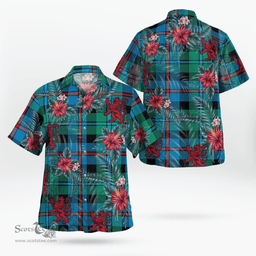 Scottish Clan Campbell of Cawdor Ancient Tartan Scottish Lion Hawaiian Shirt | Tartan Plaid Shirt Scottish Plaid Tartan Plaid - ScotsTee - scotstee.com
