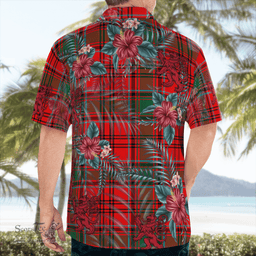 Scottish Clan Heron Tartan Scottish Lion Hawaiian Shirt | Tartan Plaid Shirt Scottish Plaid Tartan Plaid - ScotsTee - scotstee.com