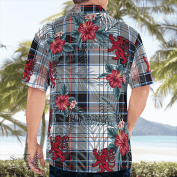 Scottish Clan MacRae Dress Modern Tartan Scottish Lion Hawaiian Shirt | Tartan Plaid Shirt Scottish Plaid Tartan Plaid - ScotsTee - scotstee.com