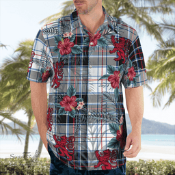 Scottish Clan MacRae Dress Modern Tartan Scottish Lion Hawaiian Shirt | Tartan Plaid Shirt Scottish Plaid Tartan Plaid - ScotsTee - scotstee.com