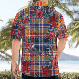 Scottish Clan Jacobite Tartan Scottish Lion Hawaiian Shirt | Tartan Plaid Shirt Scottish Plaid Tartan Plaid - ScotsTee - scotstee.com
