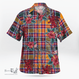Scottish Clan Jacobite Tartan Scottish Lion Hawaiian Shirt | Tartan Plaid Shirt Scottish Plaid Tartan Plaid - ScotsTee - scotstee.com