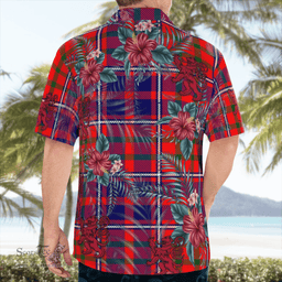 Scottish Clan Cameron of Lochiel Modern Tartan Scottish Lion Hawaiian Shirt | Tartan Plaid Shirt Scottish Plaid Tartan Plaid - ScotsTee - scotstee.com