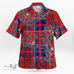 Scottish Clan Cameron of Lochiel Modern Tartan Scottish Lion Hawaiian Shirt | Tartan Plaid Shirt Scottish Plaid Tartan Plaid - ScotsTee - scotstee.com