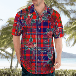 Scottish Clan Cameron of Lochiel Modern Tartan Scottish Lion Hawaiian Shirt | Tartan Plaid Shirt Scottish Plaid Tartan Plaid - ScotsTee - scotstee.com