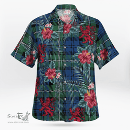Scottish Clan Forbes Ancient Tartan Scottish Lion Hawaiian Shirt | Tartan Plaid Shirt Scottish Plaid Tartan Plaid - ScotsTee - scotstee.com
