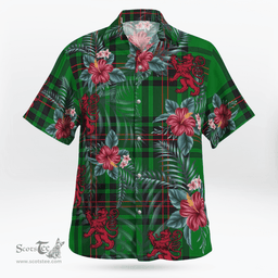Scottish Clan Kinloch Tartan Scottish Lion Hawaiian Shirt | Tartan Plaid Shirt Scottish Plaid Tartan Plaid - ScotsTee - scotstee.com