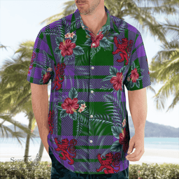 Scottish Clan Elphinstone Tartan Scottish Lion Hawaiian Shirt | Tartan Plaid Shirt Scottish Plaid Tartan Plaid - ScotsTee - scotstee.com